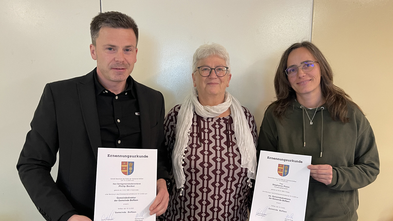 Philip Becker einstimmig zum Gemeindedirektor berufen – Stephanie Pleier neue Stellvertreterin