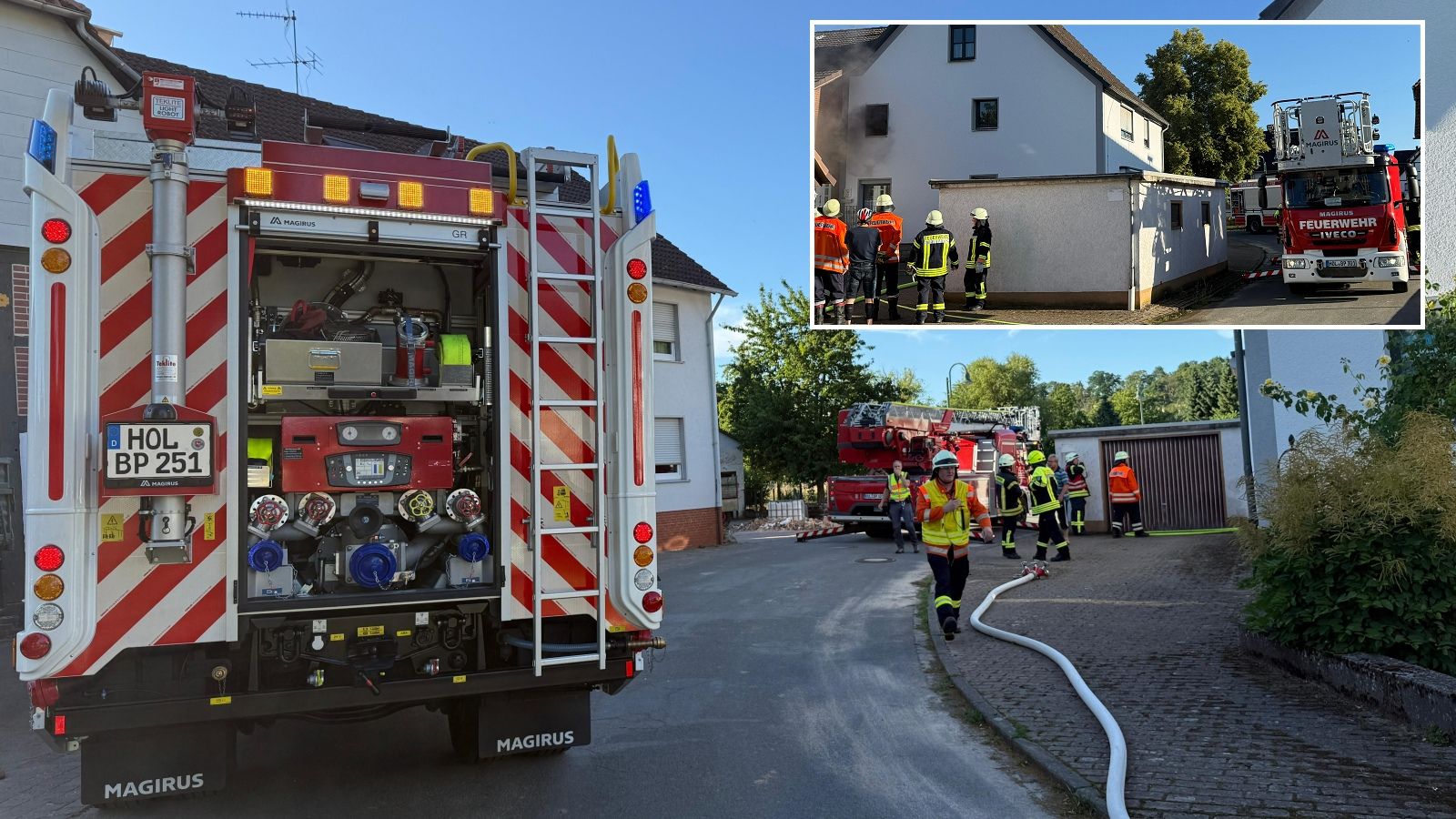 Rund 100 Einsatzkräfte waren vor Ort: Küchenbrand in Einfamilienhaus in Grave