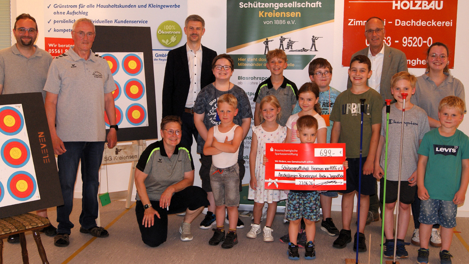 Blasrohrsportjugend der SG Kreiensen freut sich über Förderung der Braunschweigischen Sparkassenstiftung
